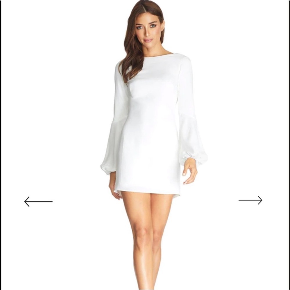 Dress the Population White Long Sleeve Dress